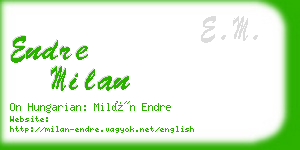 endre milan business card